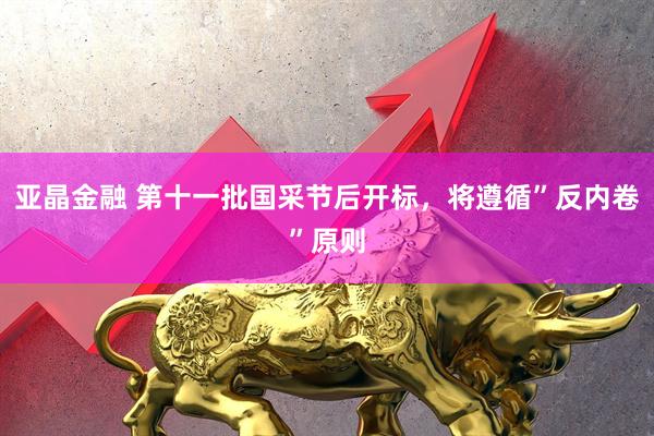 亚晶金融 第十一批国采节后开标,将遵循”反内卷”原则